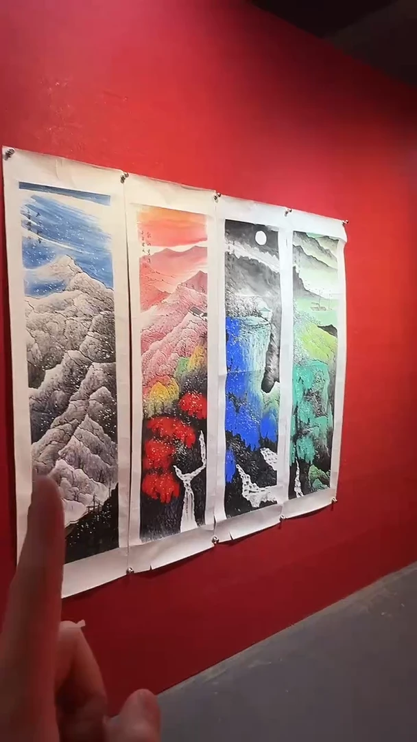 【闪购商品】国画国画/绘画51/四条屏/3.6