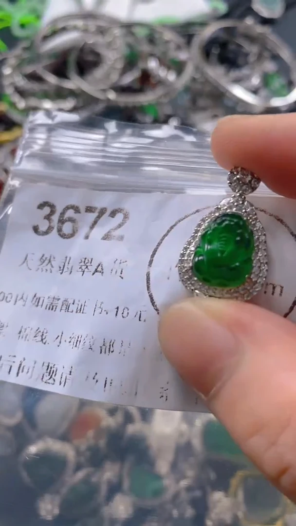 翡翠未镶嵌吊坠(不含链)3672.