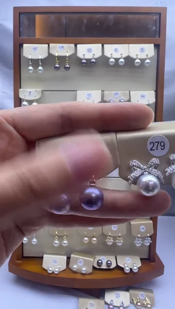 未镶嵌耳饰淡水珍珠85+279