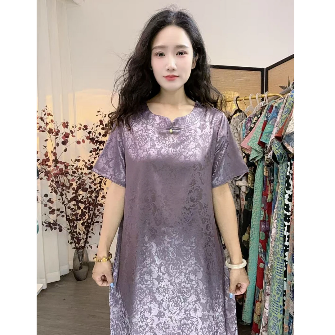 6066-新款重工花萝洋气女士连衣裙