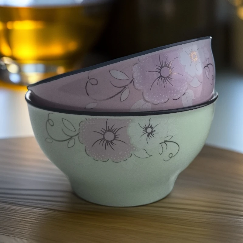 色釉雪莲花5″利比碗（6只装）