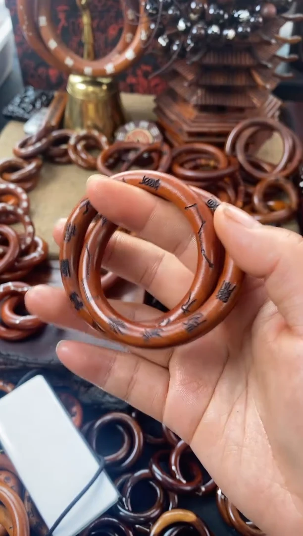 【闪购商品】木枣木45乾坤圈刻字款一物一拍