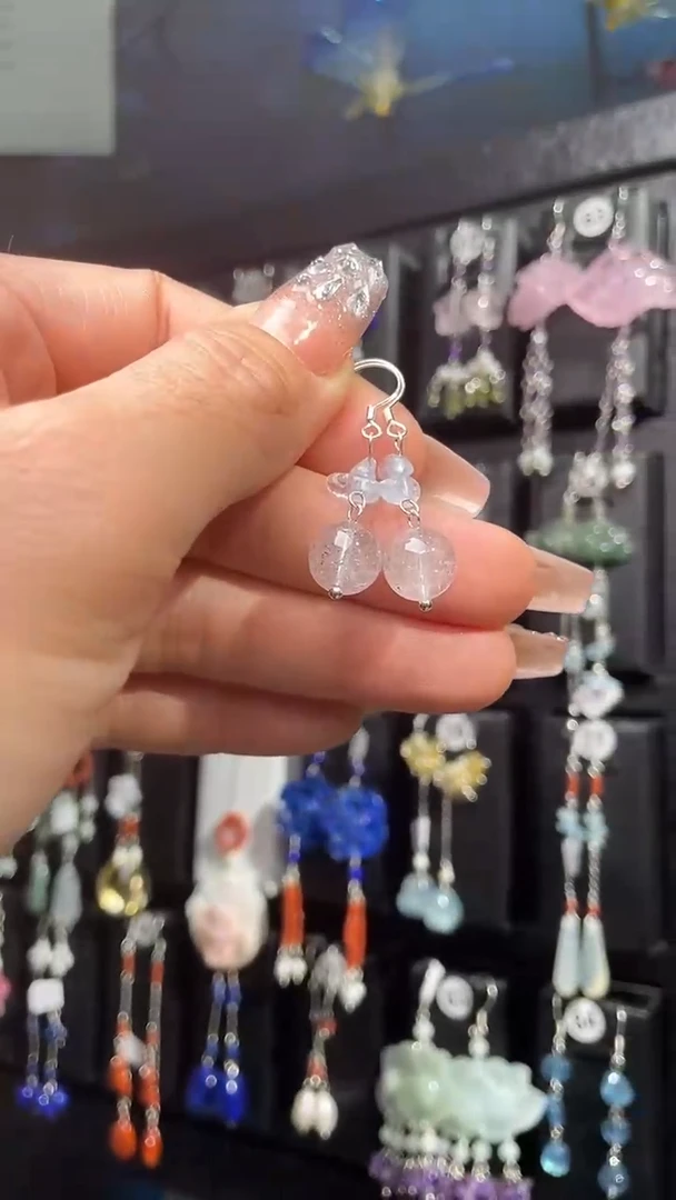 银S925镶嵌耳饰紫晶认*认清