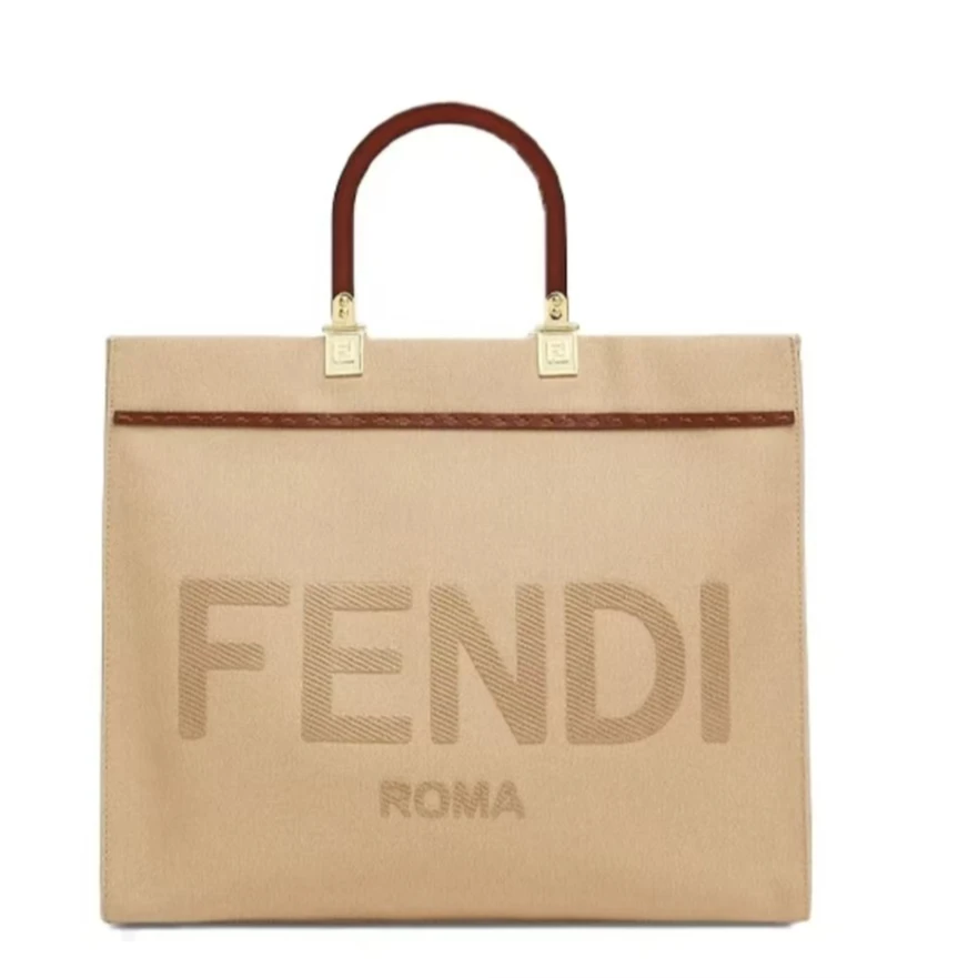 95新 FENDI/芬迪 唐唐专属 芬迪帆布托特中HBKE902