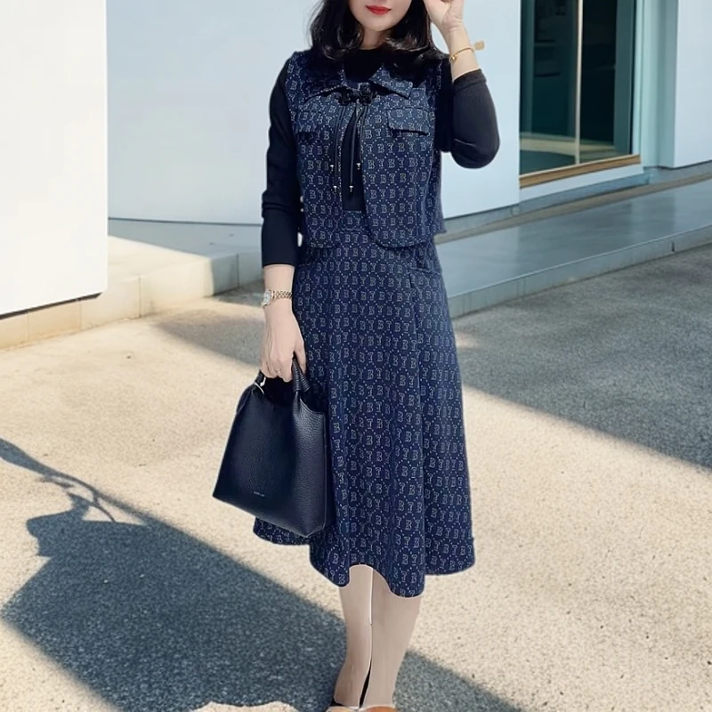 1036#【木兮兮专属】2026年秋冬季新款气质修身显瘦时尚百搭套装女