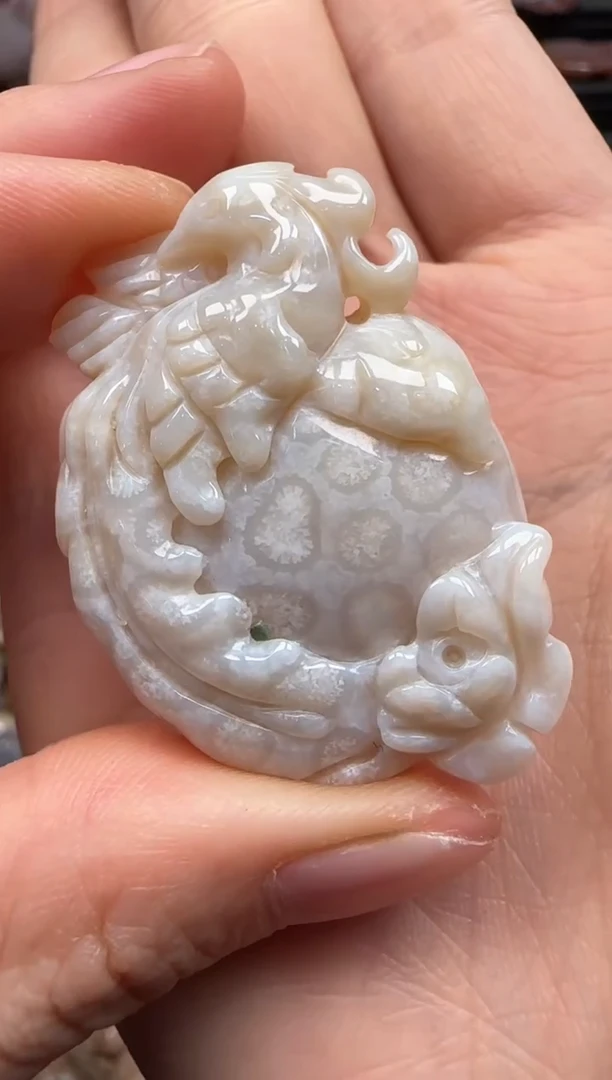 【闪购商品】硅化珊瑚（珊瑚玉）颈饰未镶嵌637