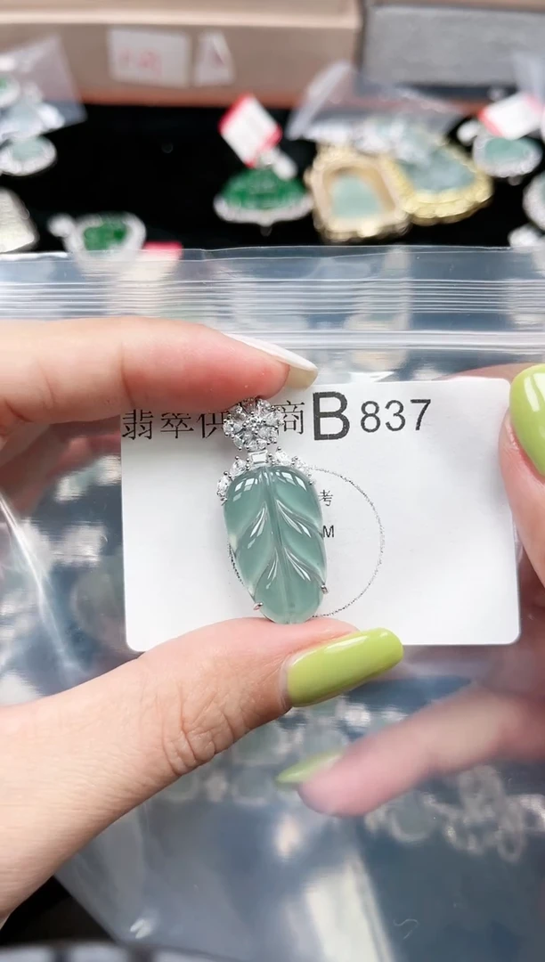 【闪购商品】翡翠颈饰未镶嵌837赠皮绳