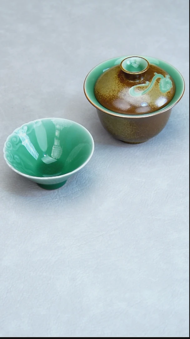 龙泉窑青瓷手工茶器包邮