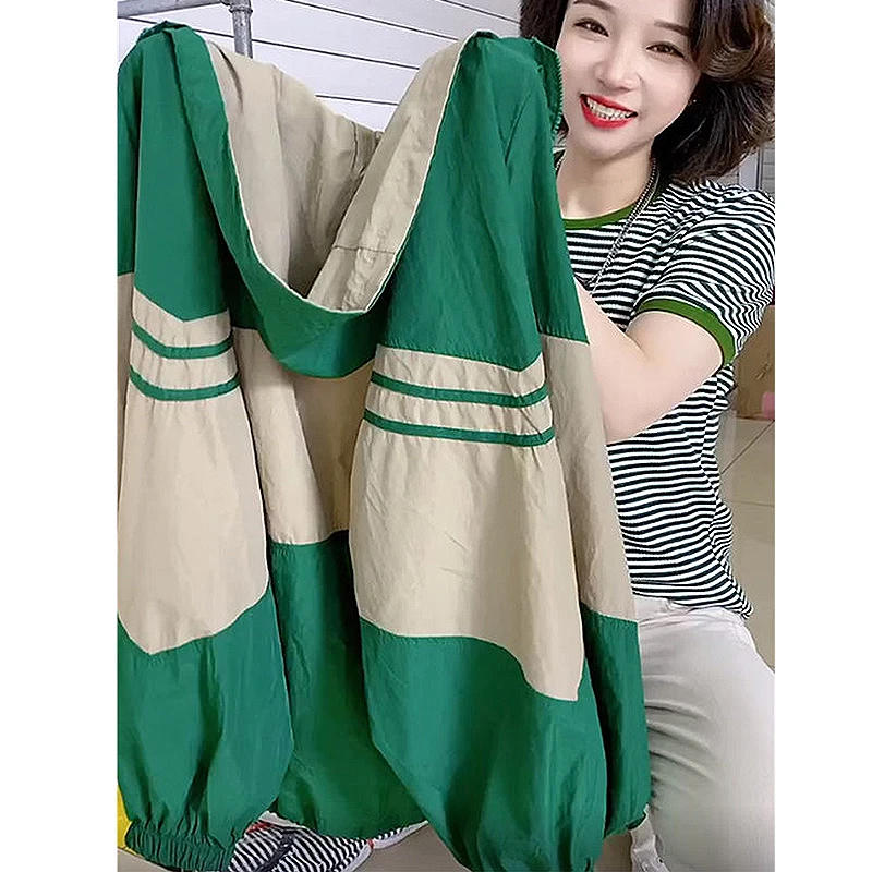 连帽防晒衣女款夏装2025新款长袖户外透气百搭宽松防晒服薄款外套