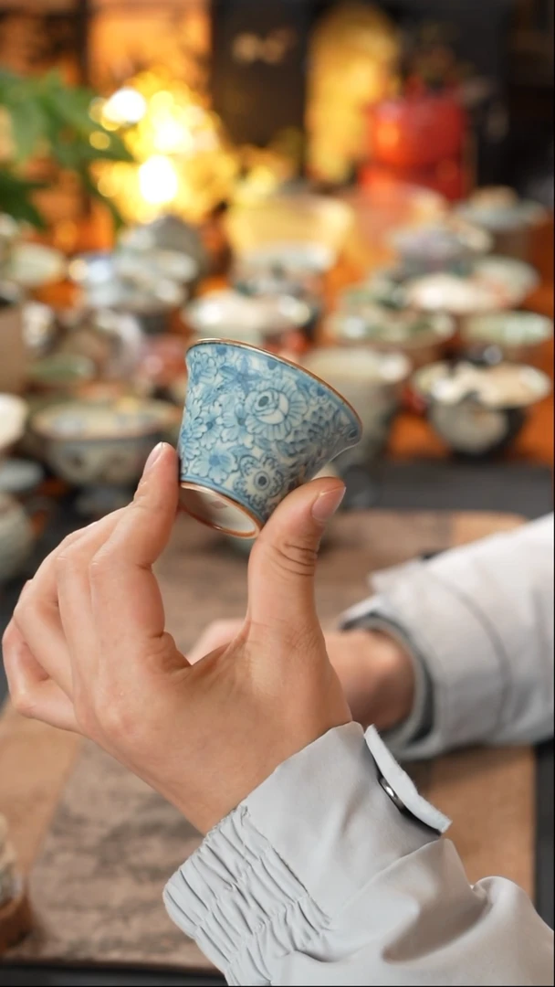 【闪购商品】朴云万花喇叭杯朴云万花喇叭杯