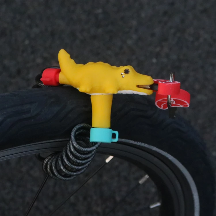 SUSEMSE卡通防盗弹簧电动车锁时尚可爱便携山地车锁头盔锁