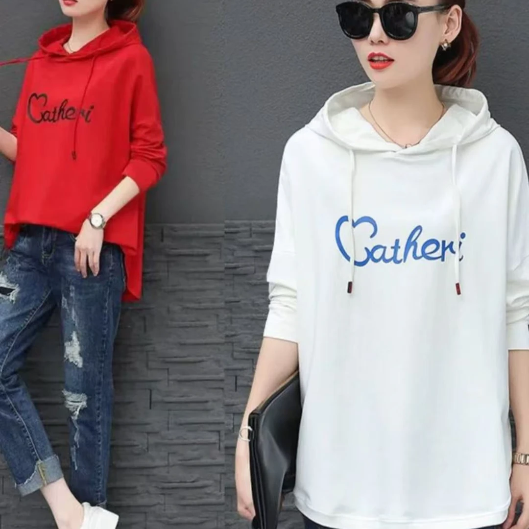 K14#连帽宽松卫衣女