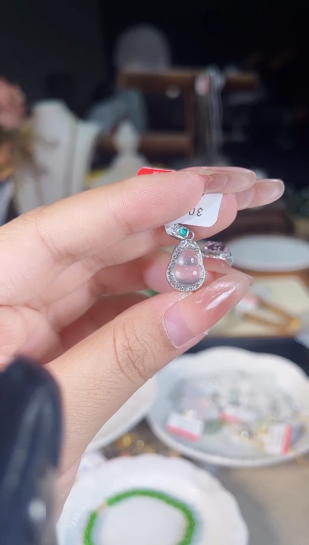 石英质玉银S925镶嵌吊坠(不含链)多样性发货其一