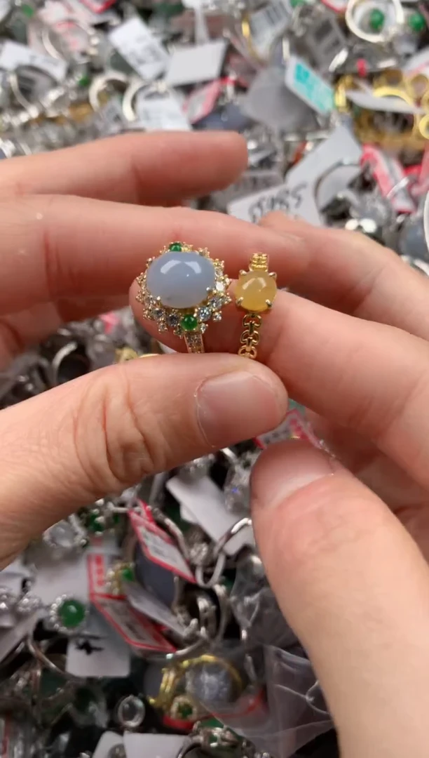 银S925镶嵌戒指翡翠111    7