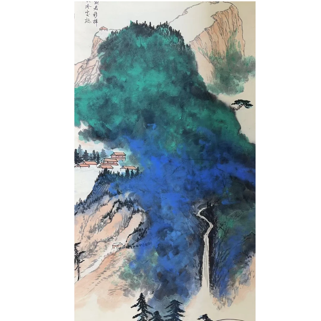 盛世佳作款绘画山水立轴136.66 8.1平尺