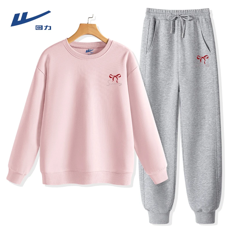 【回力】秋款套装女2025新款爆款洋气卫衣卫裤宽松休闲运动服一整套