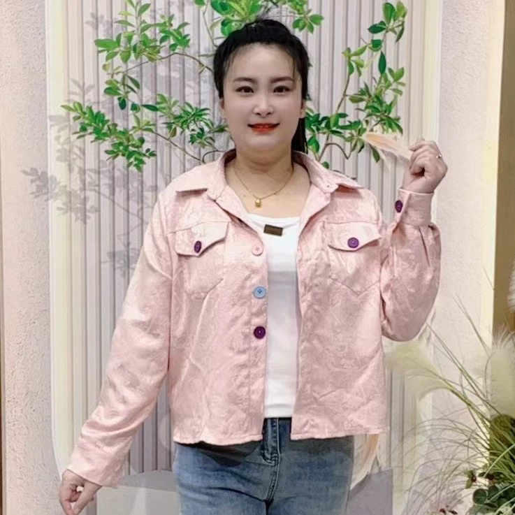 2025新款1278时尚洋气翻领彩色扣子设计百搭外套