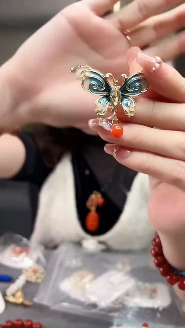 【闪购商品】南红玛瑙胸针合金/TF