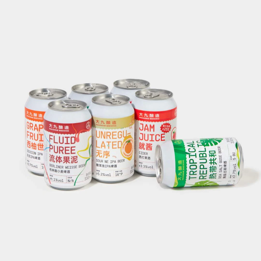 大九酿造官方旗舰店全家福啤酒果酒组合330ml*6罐