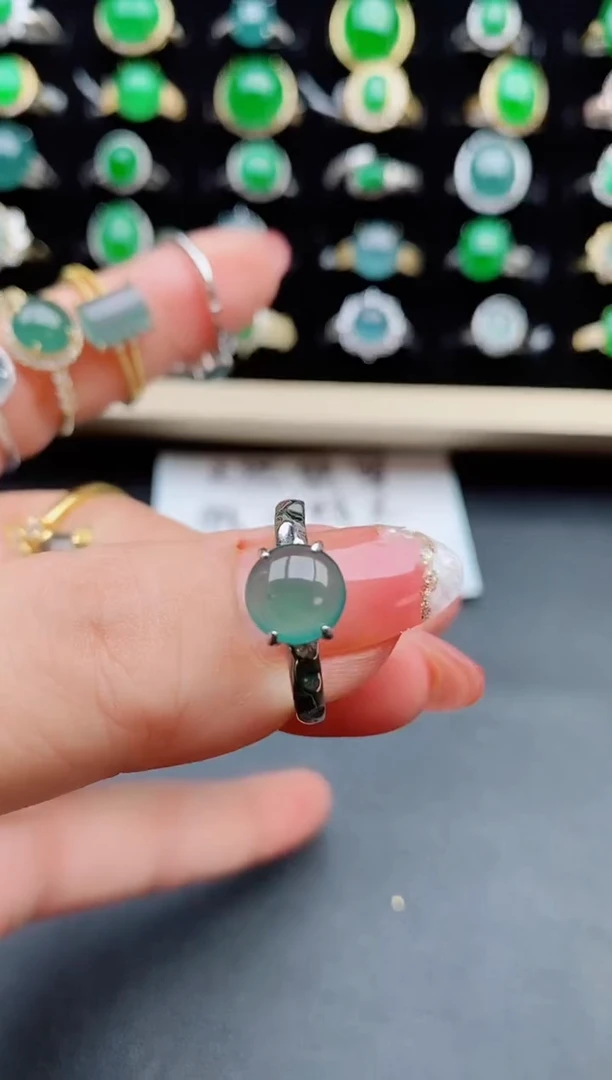 【闪购商品】翡翠戒指银S925镶嵌508550