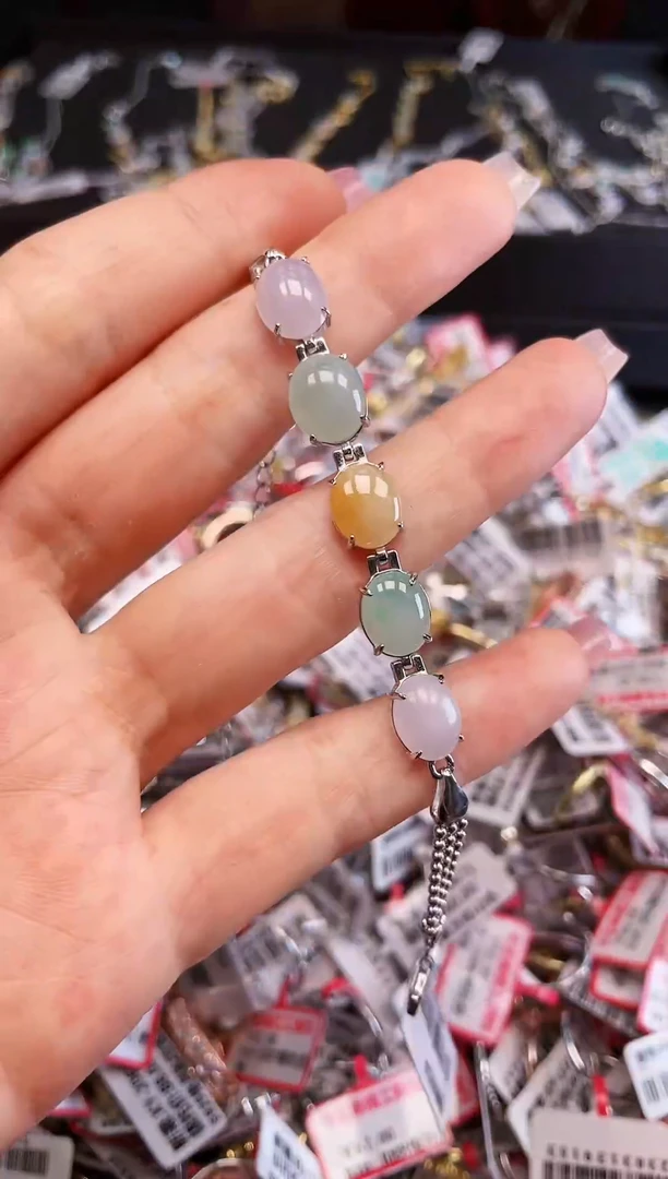 颈饰银S925镶嵌翡翠戒指天然缅甸A货翡翠