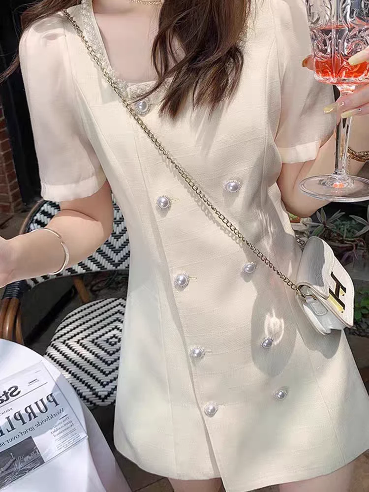 【艾丽莎定制】夏季名媛小香风高级感系列连衣裙国潮旗袍裙-A 3079