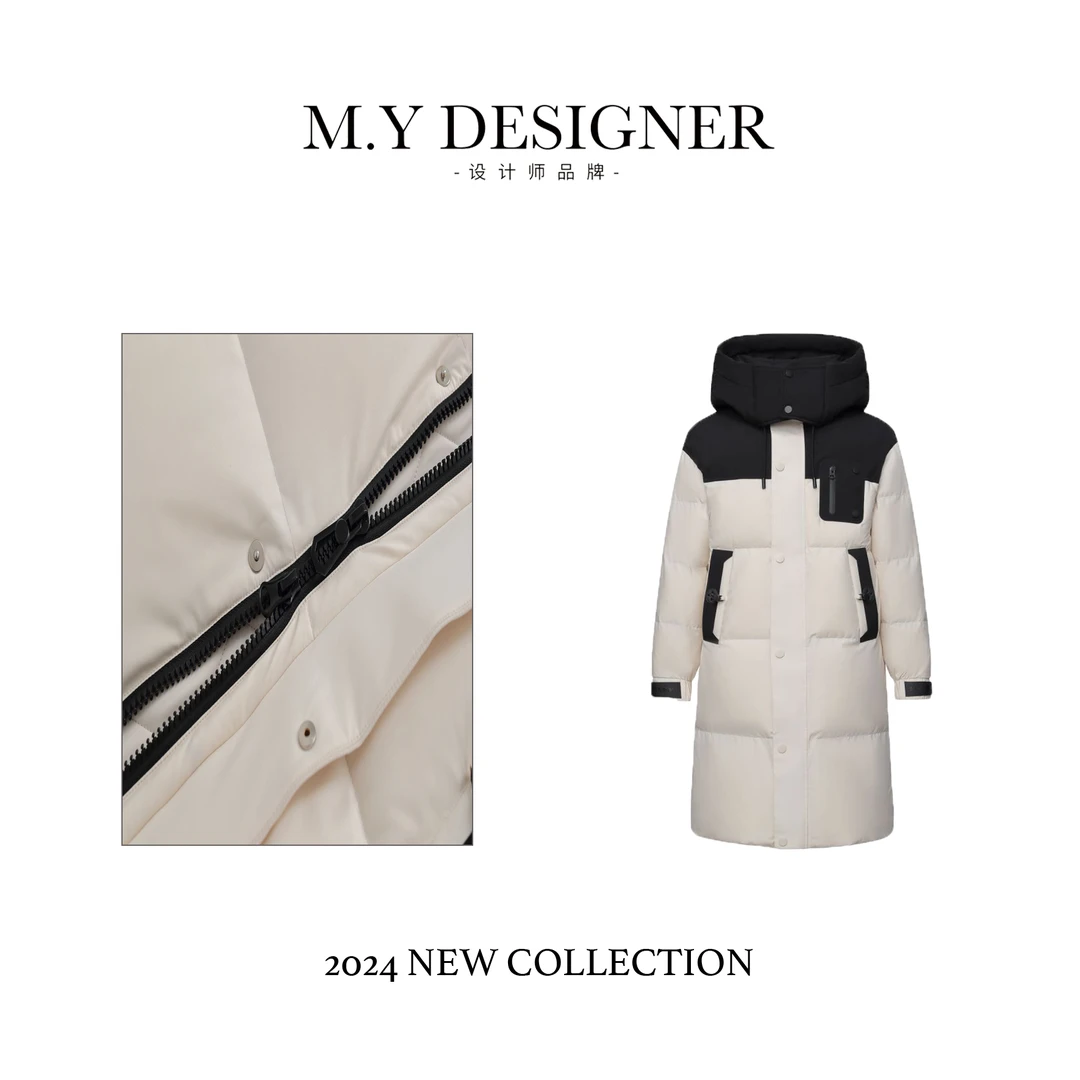 M.Y媛总 “寒冬大师”情侣款户外休闲长款羽绒服 6801