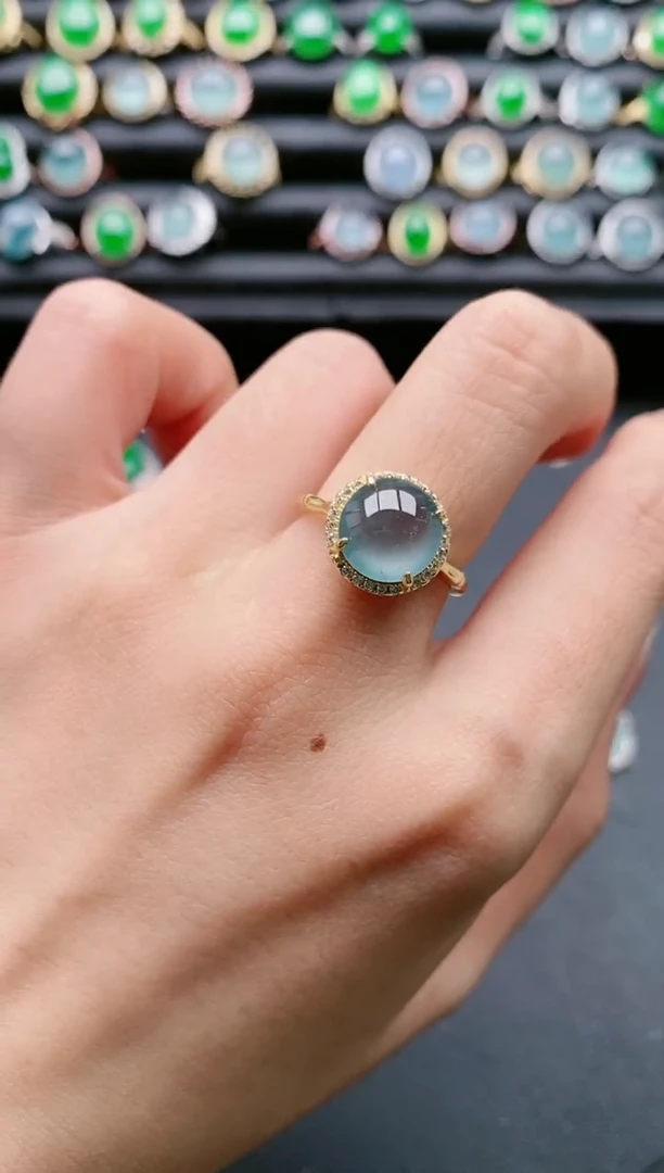 【闪购商品】翡翠戒指银S925镶嵌111111