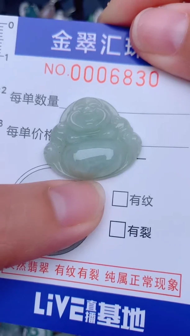翡翠未镶嵌颈饰6830