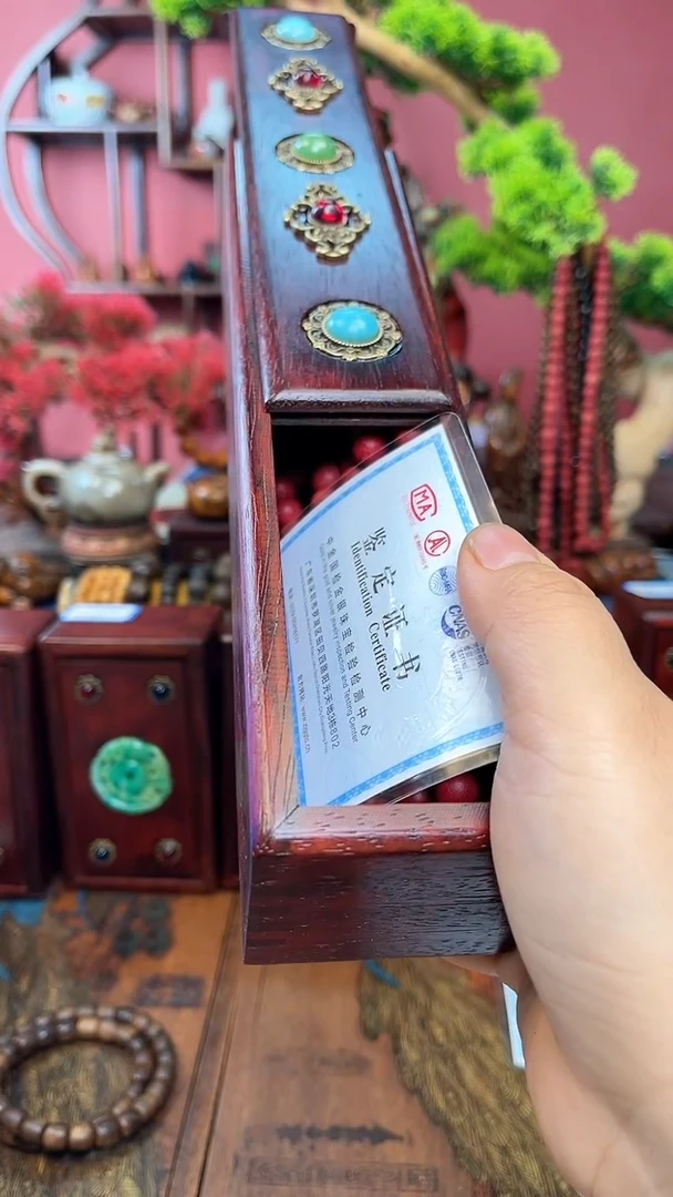 【闪购商品】木中之❤王妍妍批发9-红多圆0.8-木盒