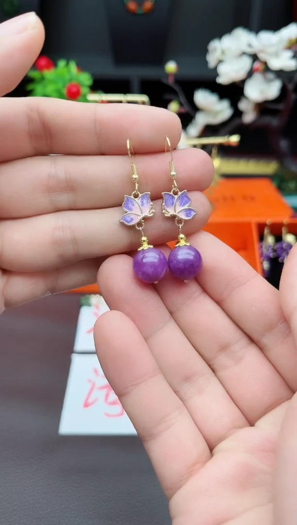 玛瑙/玉髓耳饰银S925镶嵌421000