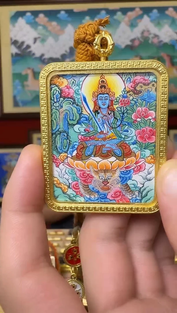 吊坠虚老师-热贡纯手绘周毛