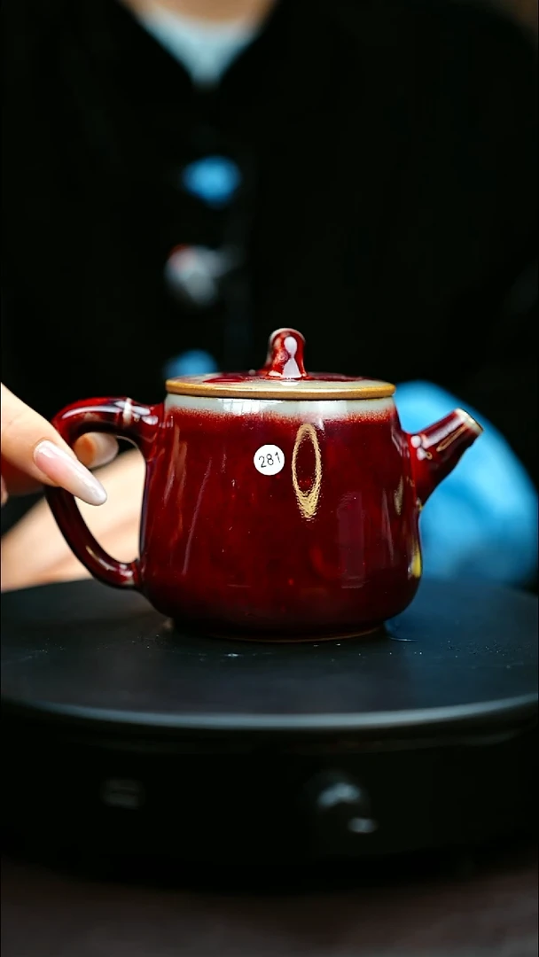 281#原矿钧瓷炉钧釉高石瓢壶