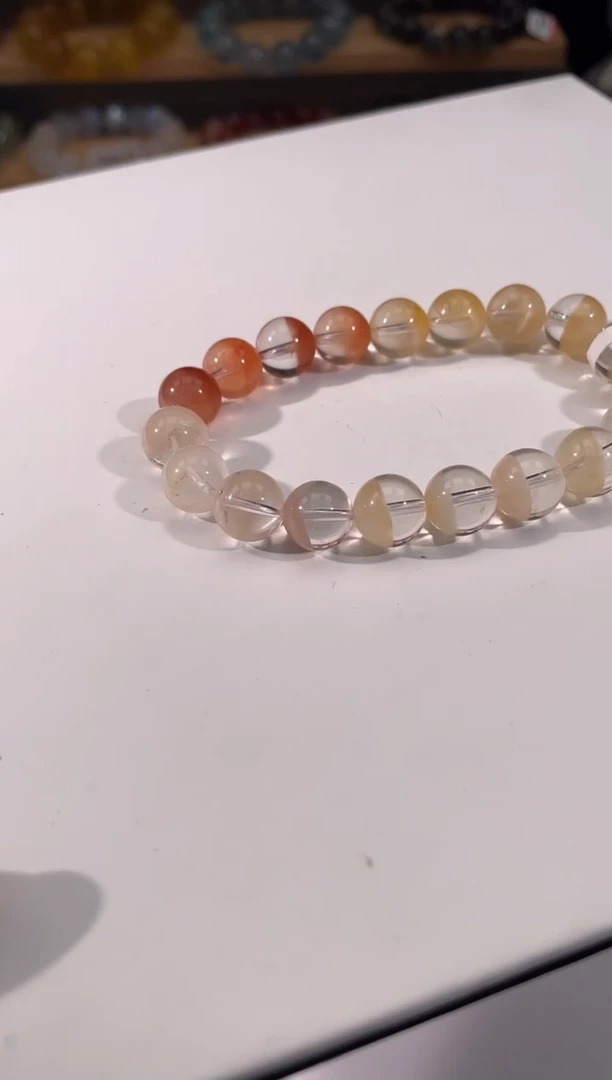 水晶手链未镶嵌渐变半盆兔毛