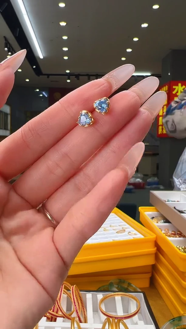 【闪购商品】托帕石耳饰银S925镶嵌【SG】0210045