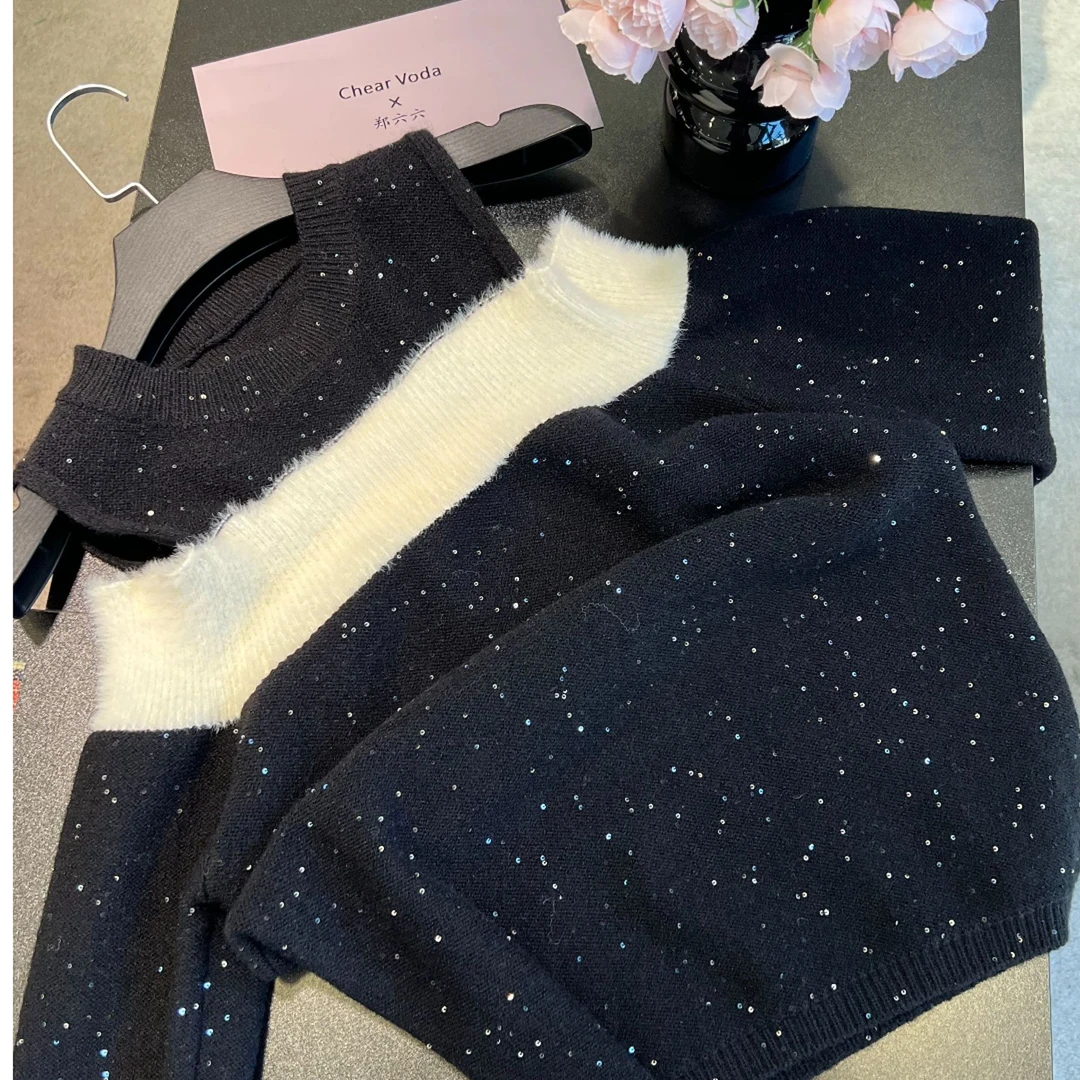 气质百搭露肩毛衣41252