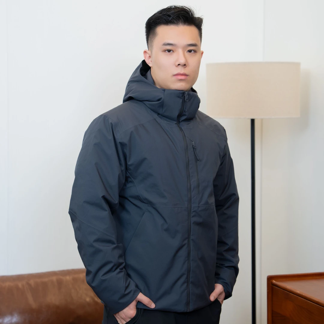 Terrathread“RALL”冲锋棉服夹克男士冬季可拆帽三防通勤保暖外套