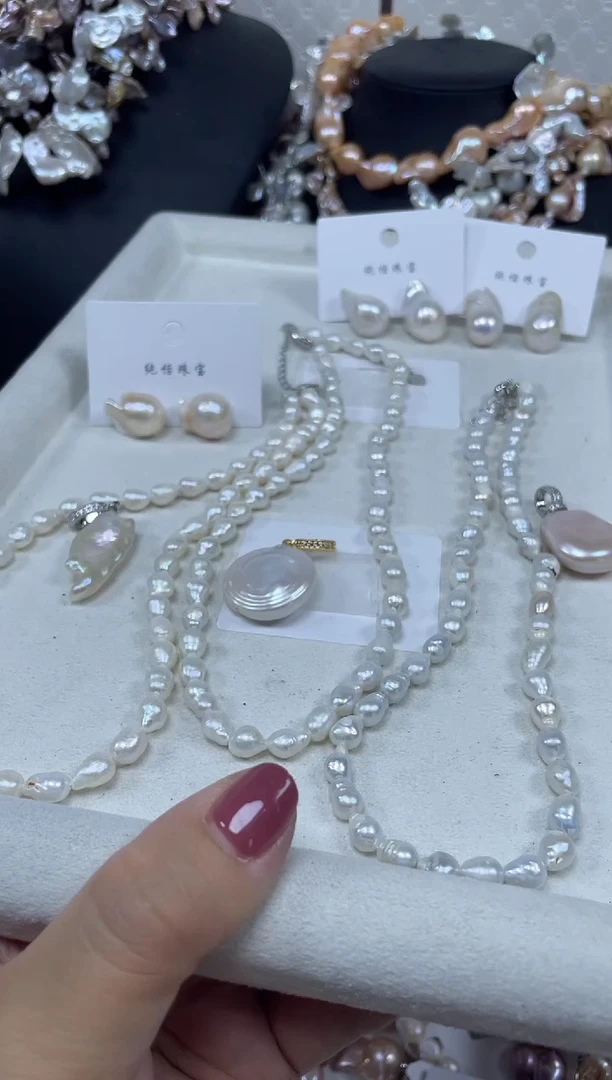 淡水珍珠未镶嵌套链【纯恬珍珠】（多样性发货发一）