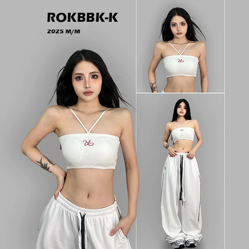 ROKBBK-K/布韩街舞潮牌吊带女宽松版型休闲嘻哈jazz爵士舞抹胸