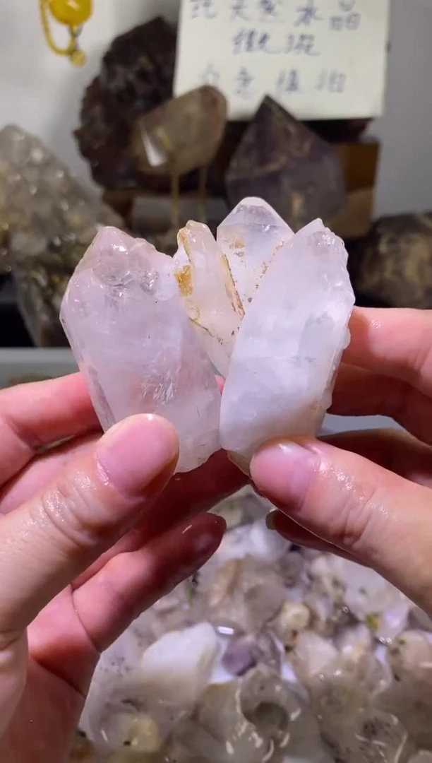 未镶嵌珠宝半成品水晶5号2颗四川超七花园水晶
