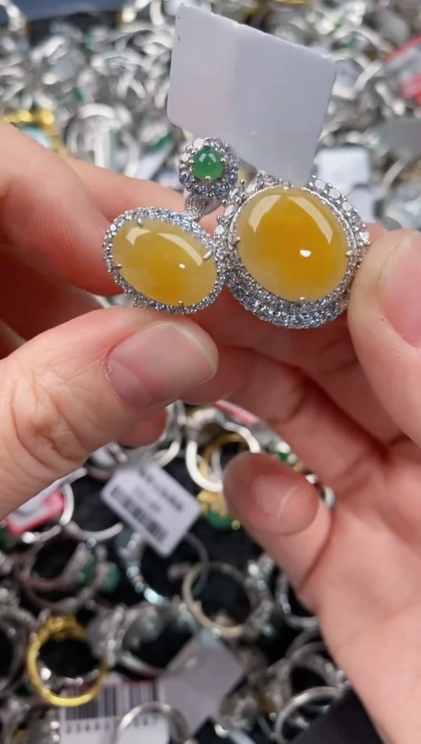 银S925镶嵌戒指翡翠777                6