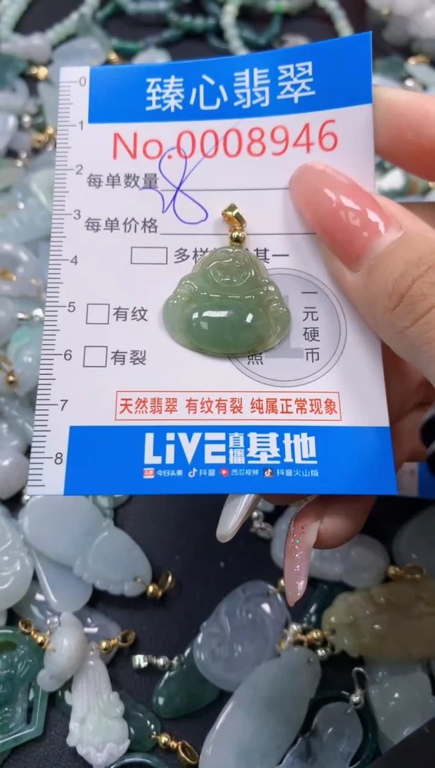 翡翠未镶嵌颈饰8946