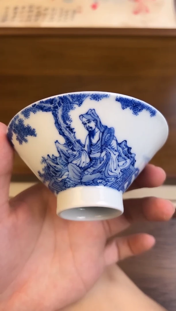 问青坊柴窑人物杯