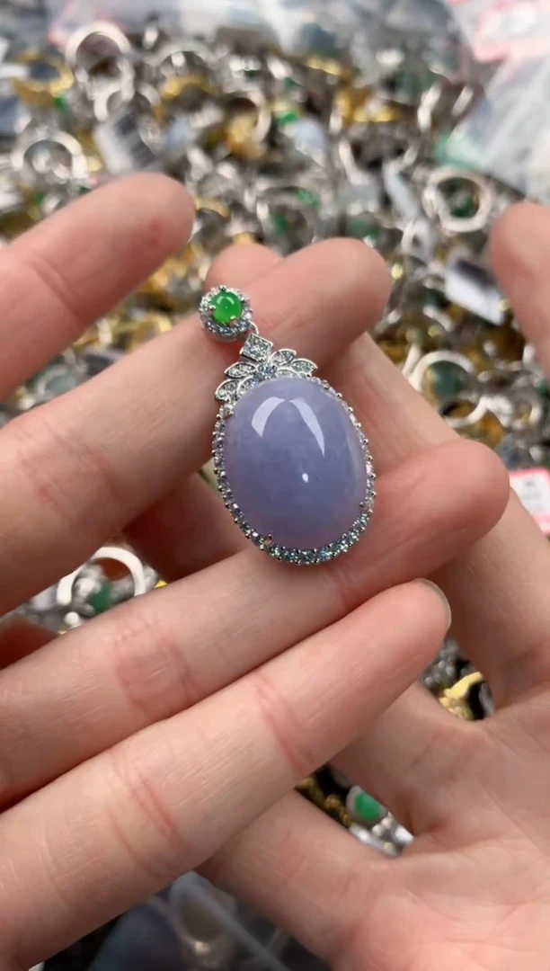 银S925镶嵌戒指翡翠222       8