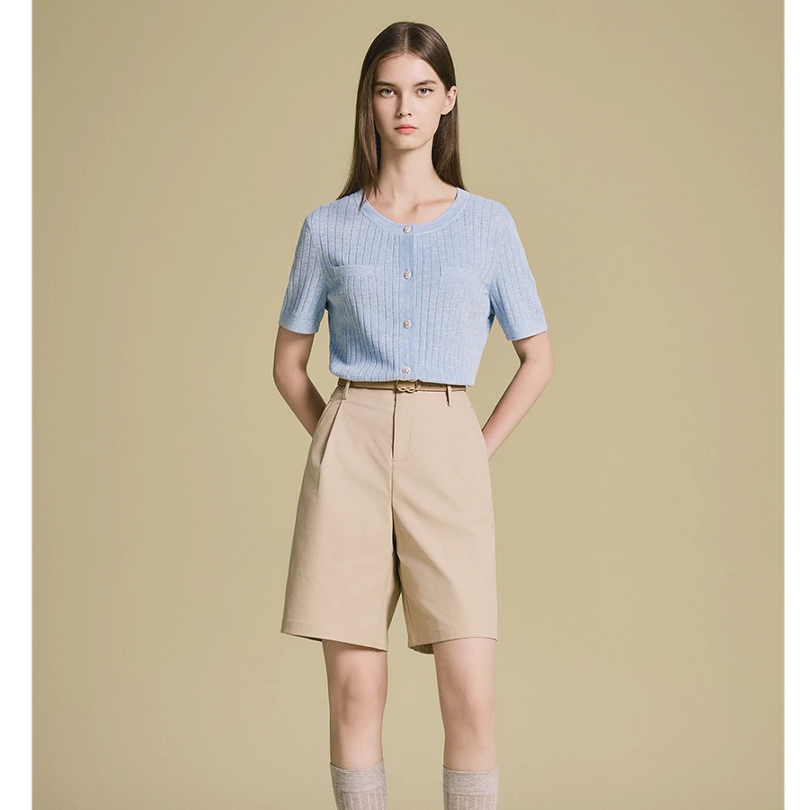 PSALTER诗篇 2025年夏季新款冰川蓝清新淡彩色开衫6C65206413