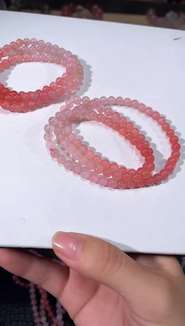 水晶手链未镶嵌玛瑙渐变多样性发一