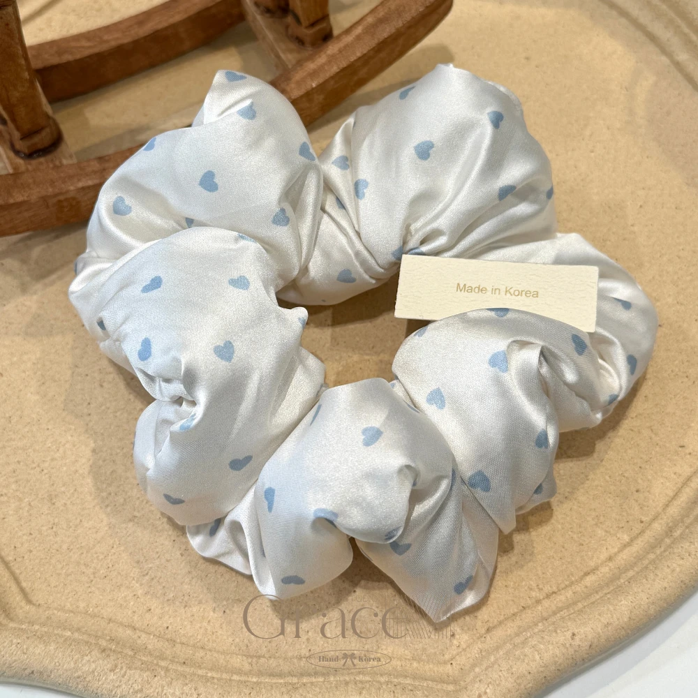 「ins博主系列-蓝白丝」韩国25春夏百搭发绳发圈肠圈丸子头