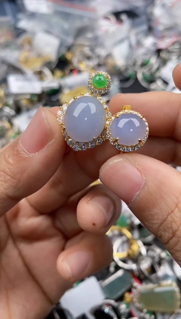 银S925镶嵌戒指翡翠333     1