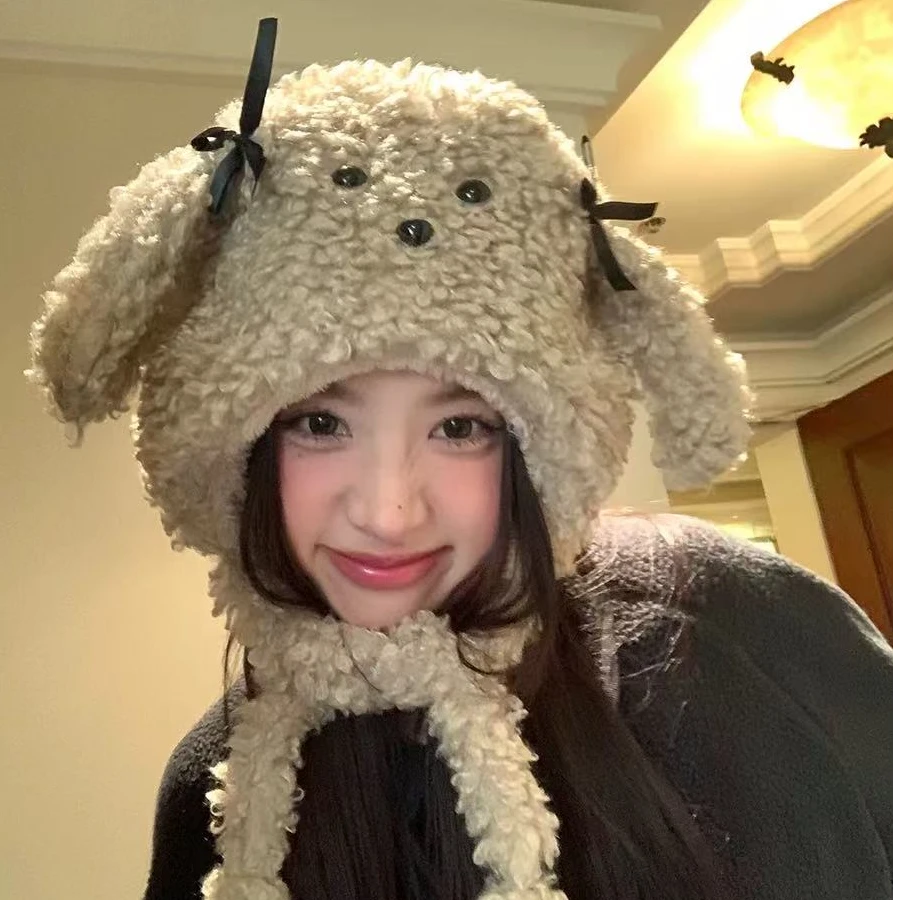 【小圆专享】老板娘清仓见面礼！灰色小狗帽子124