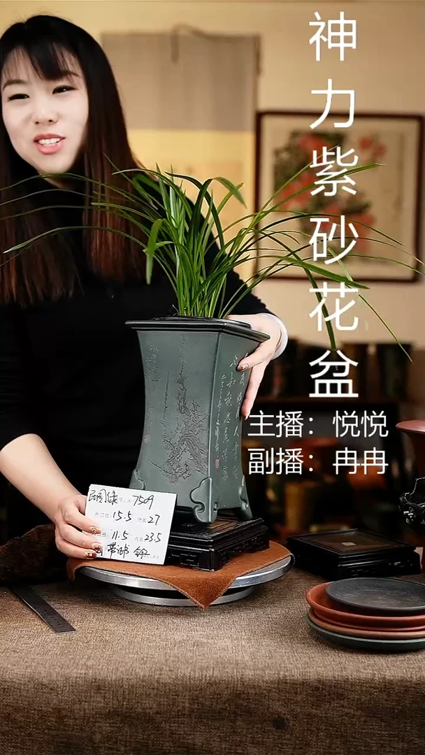 紫砂花盆花卉工艺7509+s